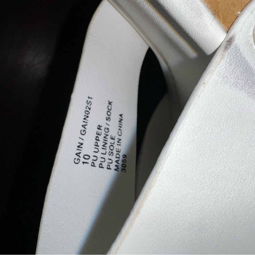 Steve Madden Gladiator White Strap Tan Platform Clog Heel Sandals Size 10 - Picture 12 of 14